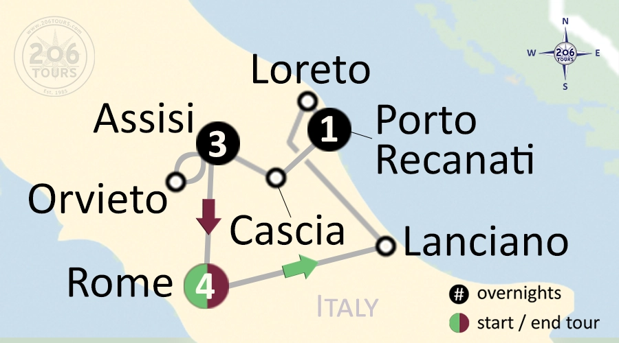 pilgrimage map