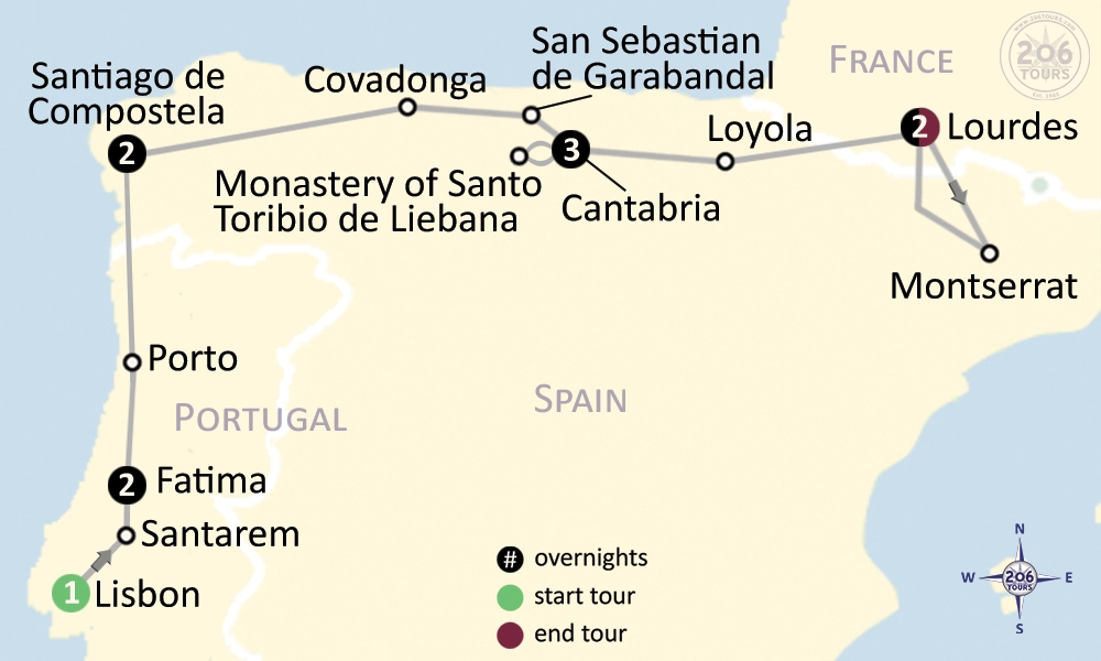 pilgrimage map