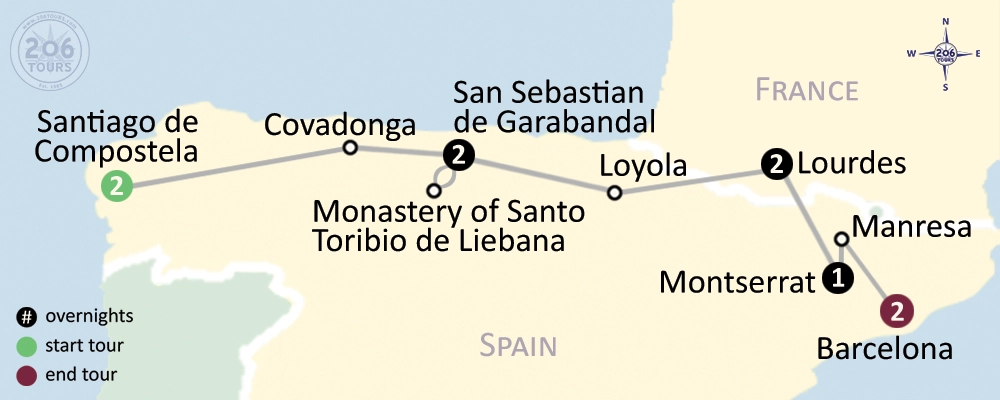 pilgrimage map