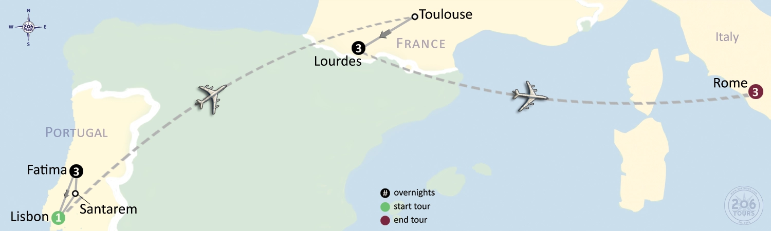 pilgrimage map