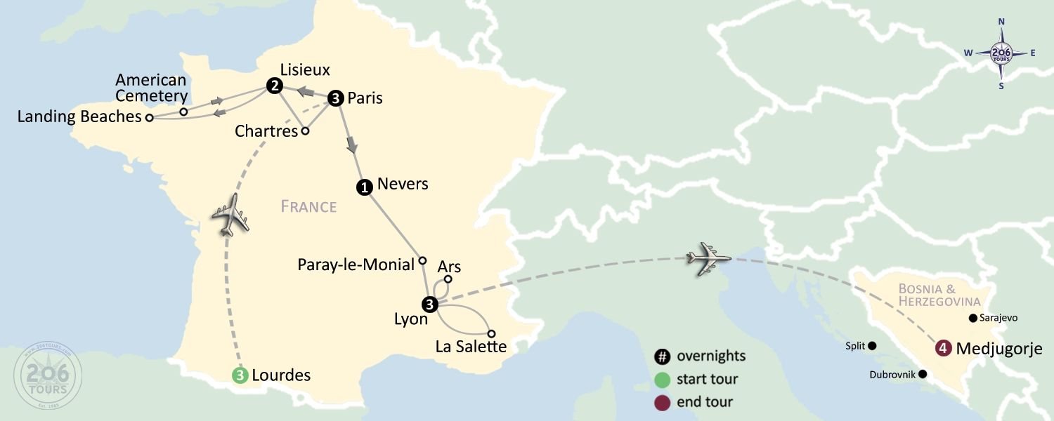 pilgrimage map