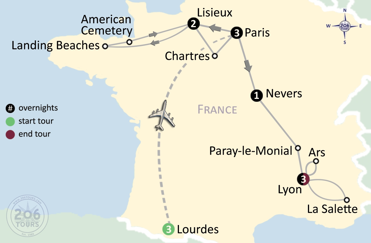 pilgrimage map