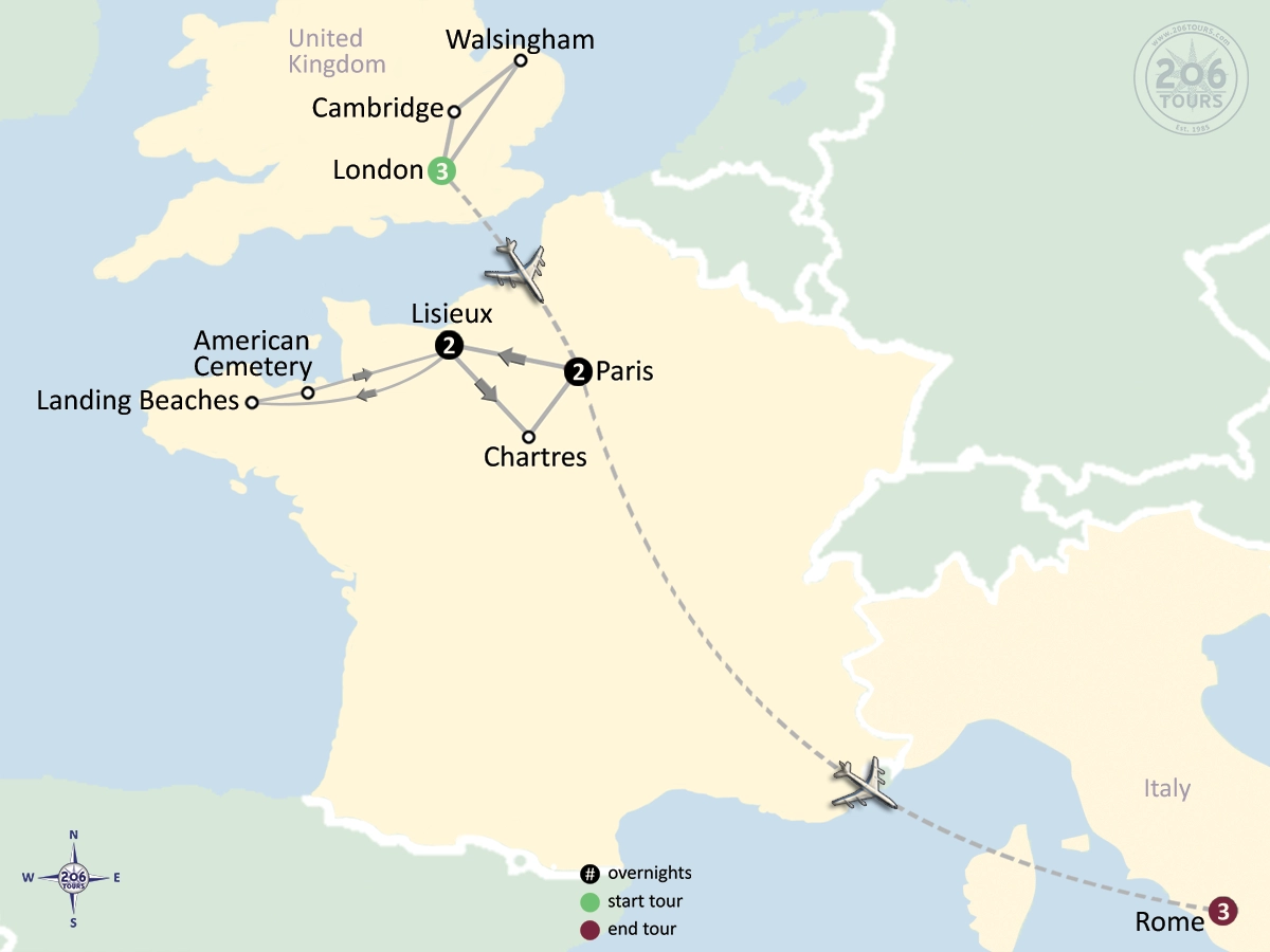 pilgrimage map