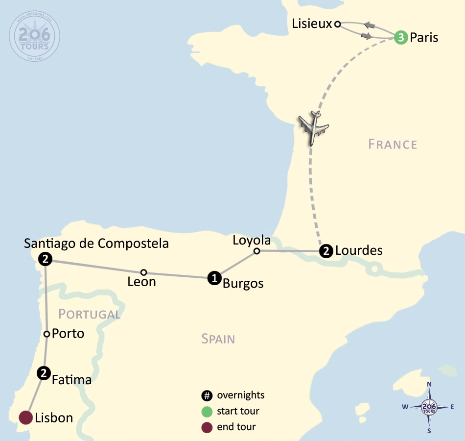 pilgrimage map