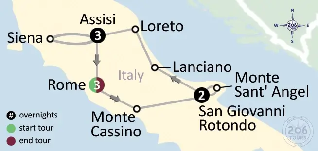 pilgrimage map