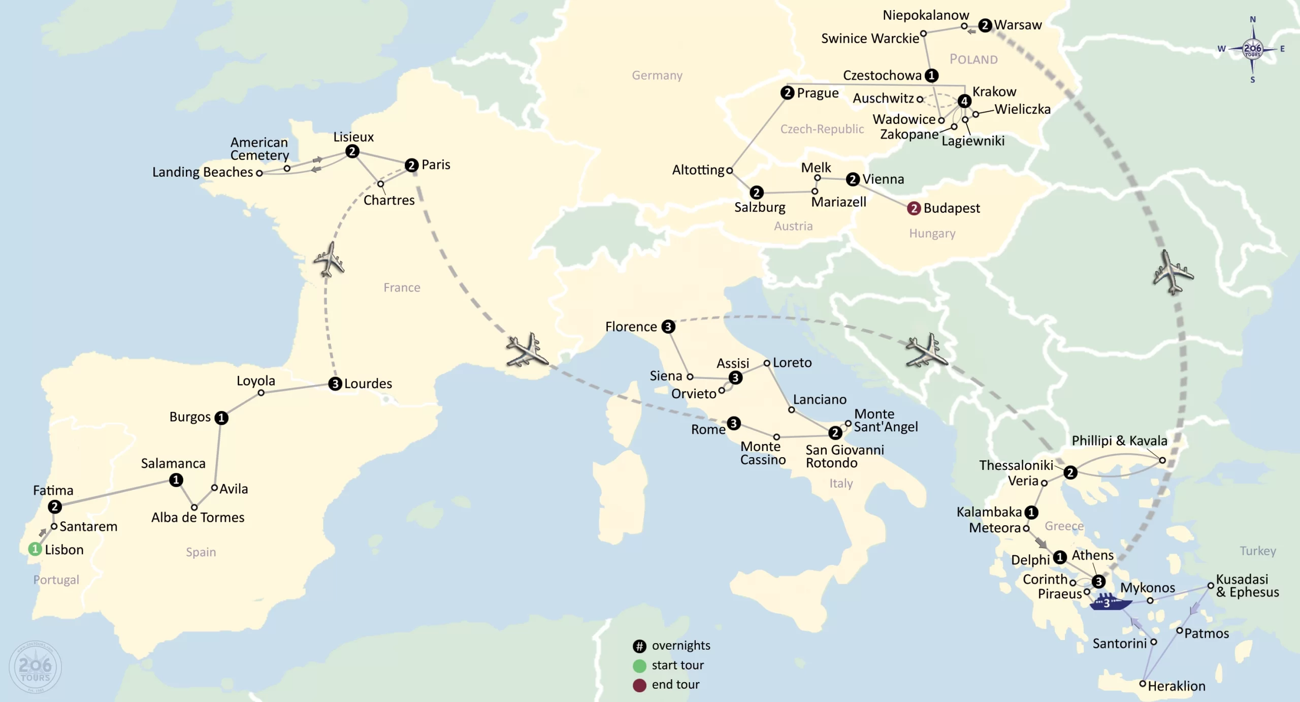pilgrimage map