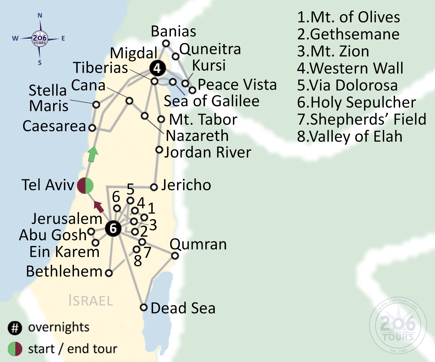 pilgrimage map