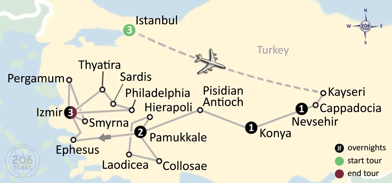 pilgrimage map