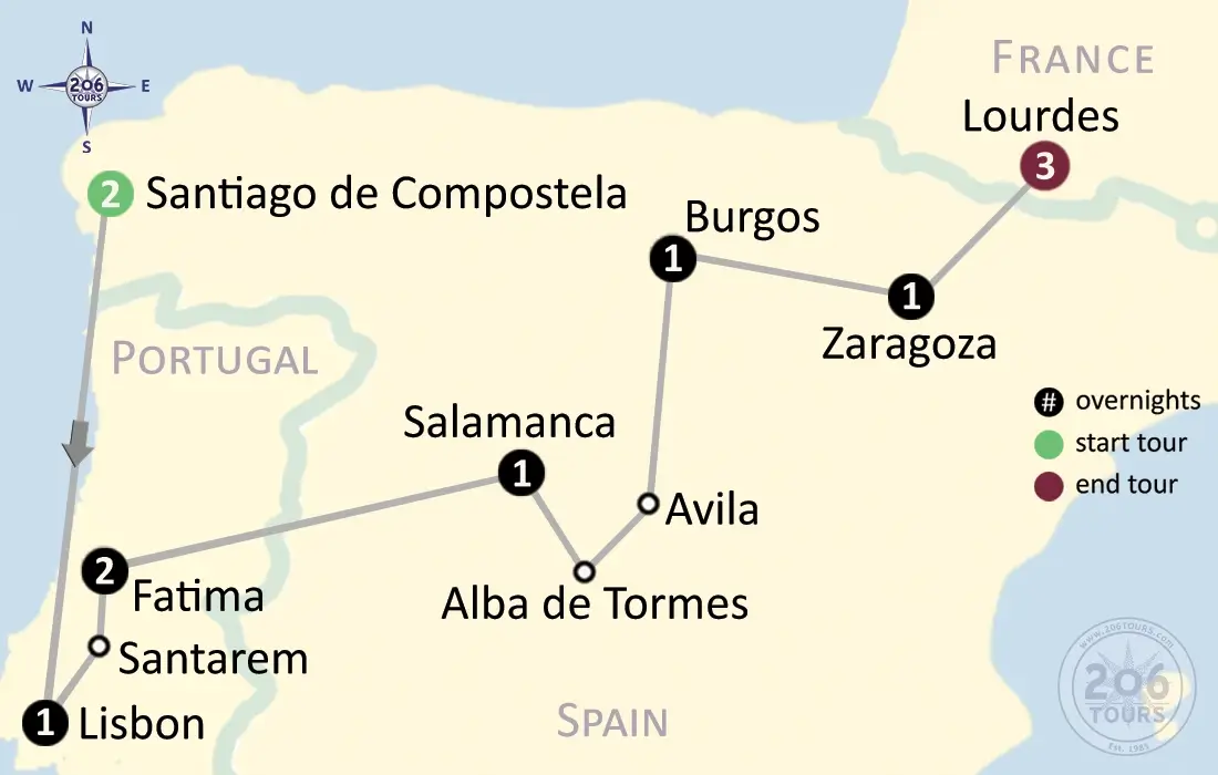pilgrimage map