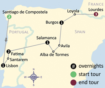 pilgrimage map